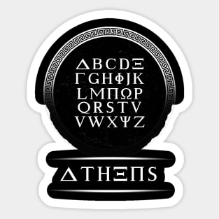 'Greek Alphabet Athens' Awesome Athens Greek Mythology Sticker